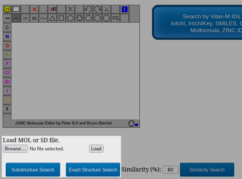Search the catalogue by uploading an SDF file